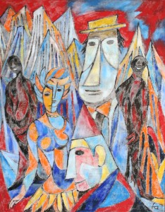 Rhapsody in blue, Gershwin, Ölgemälde, 80 x 100, EUR 4500