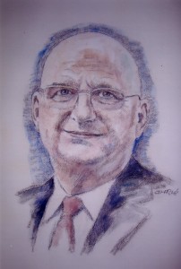 Ferry Ahrlé porträtiert Walter Huber, den Vorstands-Chef der Bethmann Bank